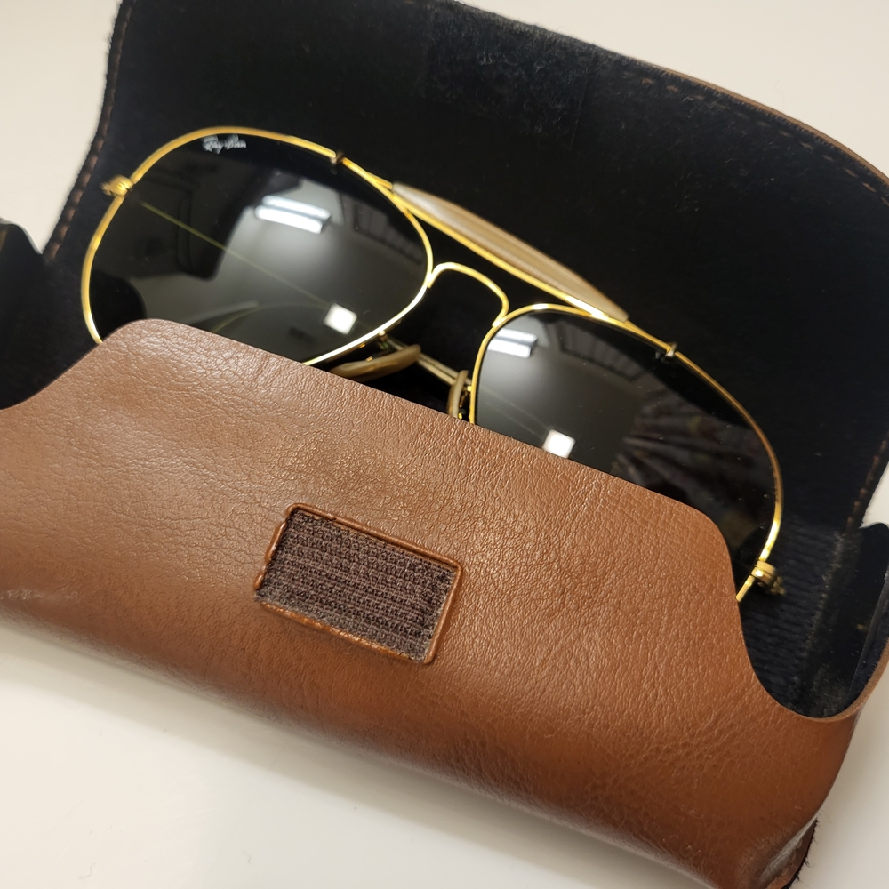 Brown Leather Sunglasses Case